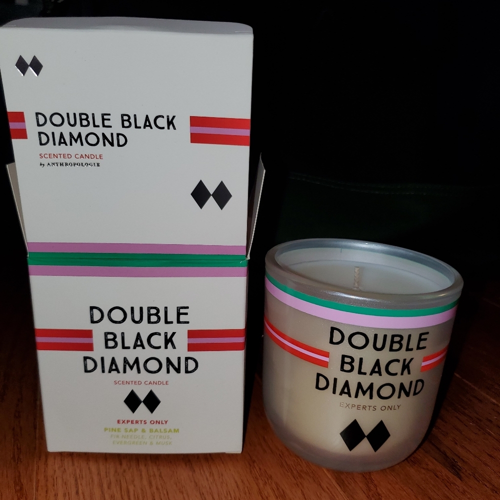 NIB Double Black Diamond Scented Candle Pine Sap & Balsam